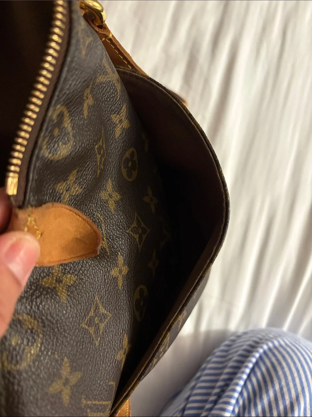 Authentic Louis Vuitton Monogram TotallyPM Canvas Shoulder Tote in Brown and Tan